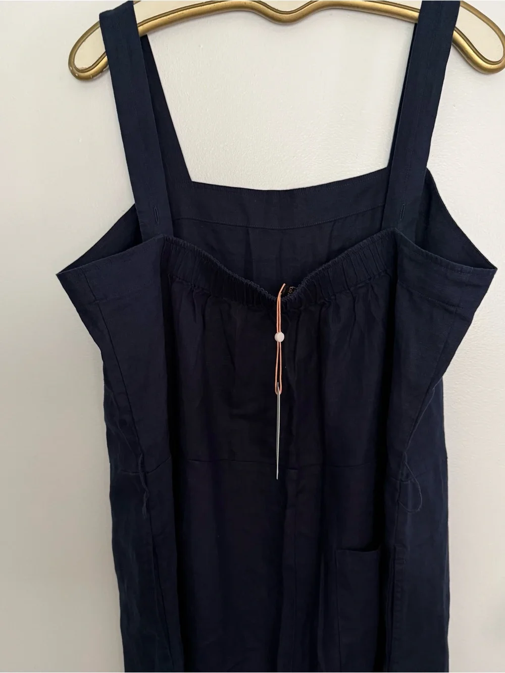 Quince 100% European Linen Square Neck Jumpsuit